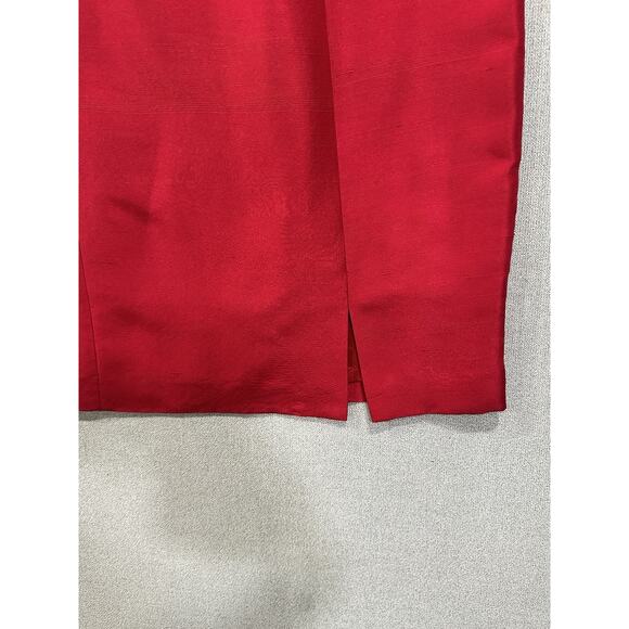 Spenser Jeremy Petites Silk Red Dress Glam Holiday Christmas Party 12 Petite Vtg - Picture 3 of 12